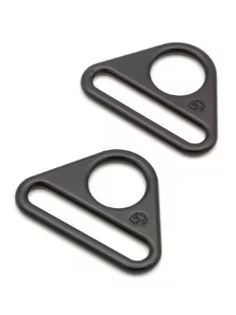 Triangle Ring Flat 1-1/2in Black Set of Two