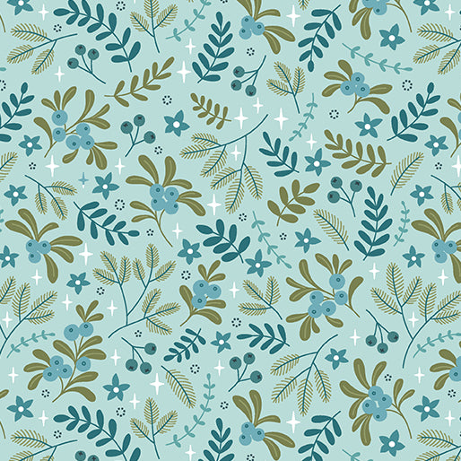 Benartex Fabrics Holly & Hearth Hearth Frost