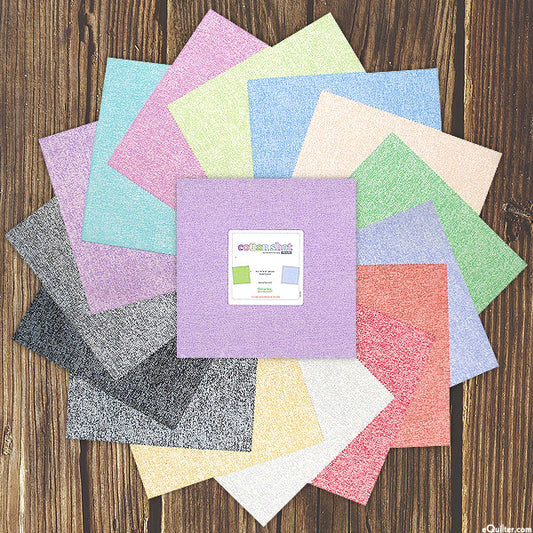 Benartex - Cotton Shot Pearl 10" Squares
