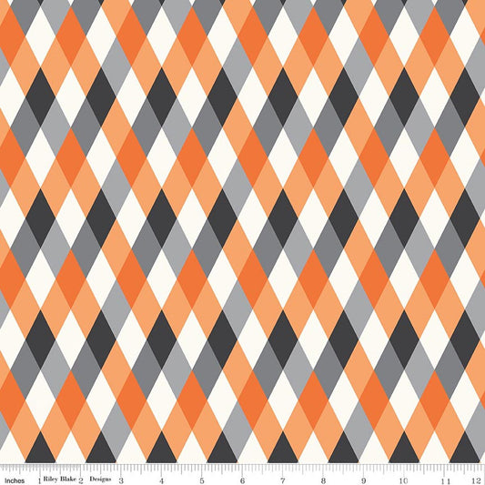 Riley Blake Frank and Friends Diamonds Orange