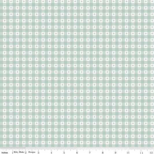 Riley Blake Bees and Blossoms Gingham Mist