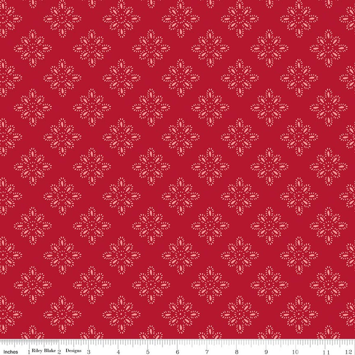 Riley Blake Star-Spangled Garden Eyelet Redwood