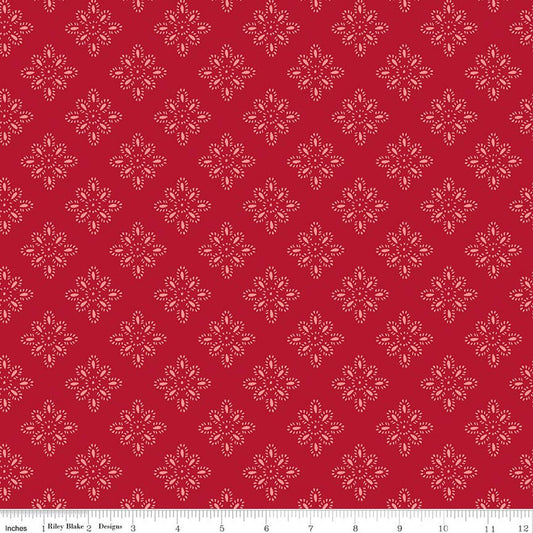 Riley Blake Star-Spangled Garden Eyelet Redwood