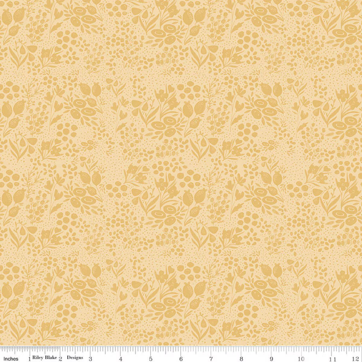 Riley Blake Silly Goose Tonal Floral Yellow
