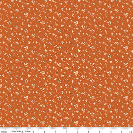 Riley Blake Acorn & Amber Cosmos Orange