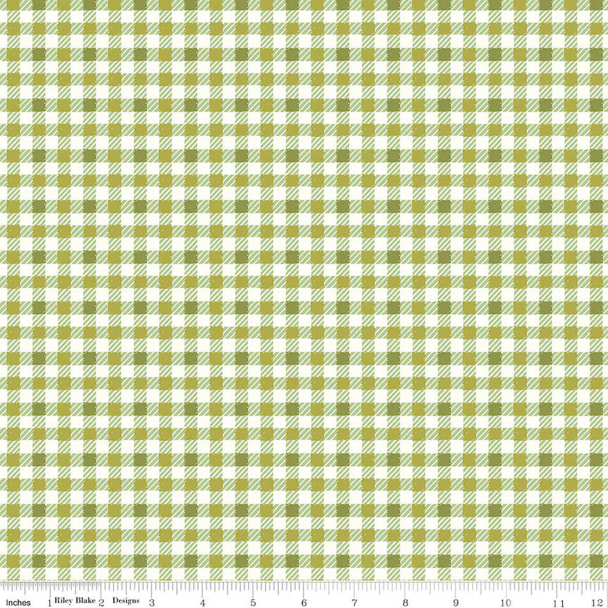 Riley Blake Diary in Stitches Plaid Green