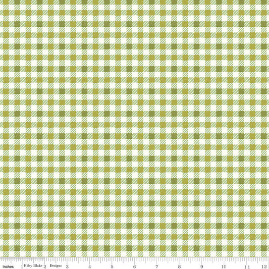 Riley Blake Diary in Stitches Plaid Green