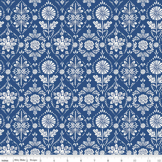 Riley Blake Morning Light Thistle Navy