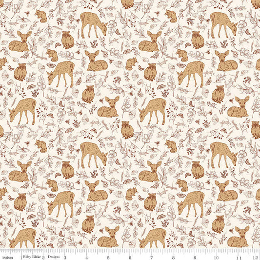 Riley Blake The Forest Floor Curious Creatures Linen