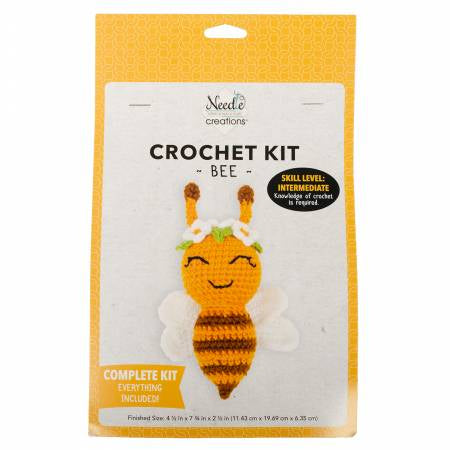Crochet Kit - Brown And Yellow Bee
