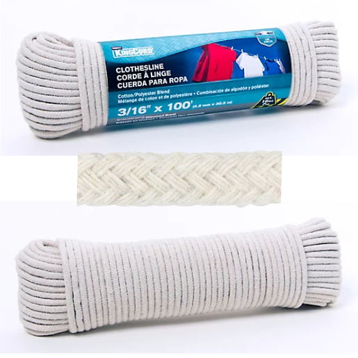 Clothesline Cotton/Polyester Blend 100ft