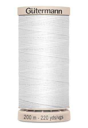 Hand Quilting Cotton Thread 200m/219yds White (5709)