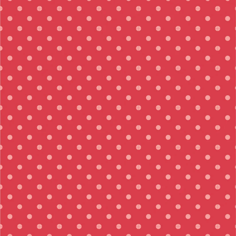 Poppie Cotton Sunshine and Chamomile- Dots Red