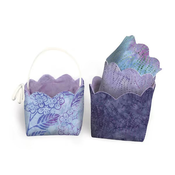 Riley Blake Minki Kim Scalloped Basket Trio Pattern
