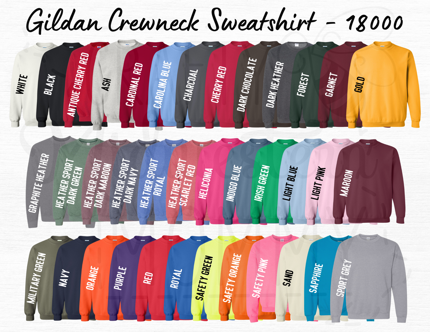 Custom Name Outline Adult Embroidered Sweatshirt