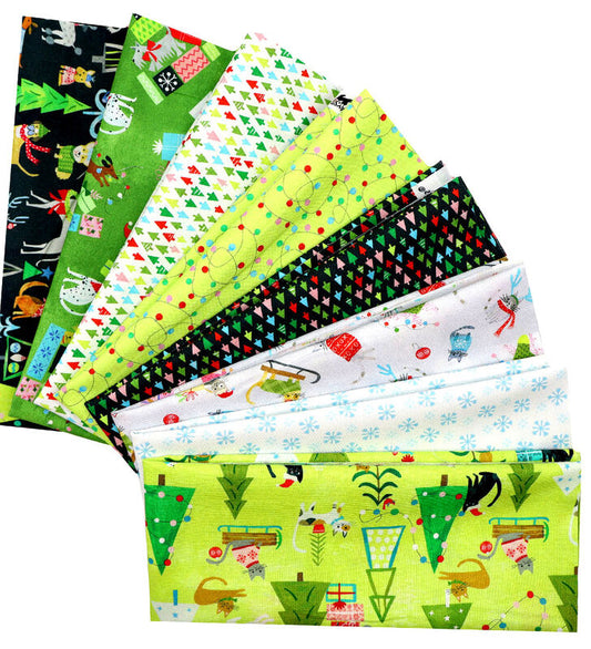 Windham Fabrics - Happy Pawlidays Fat Quarter Bundle by Jill McDonald