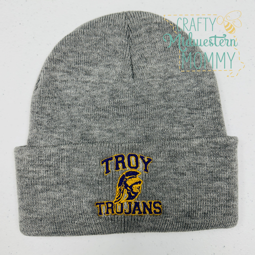 Troy Trojans Embroidered Beanie