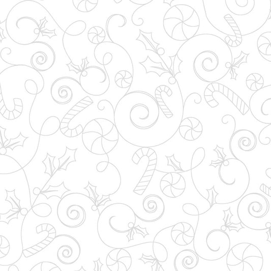 Maywood Studio Cup of Cheer Candy Scroll White MAS10209-K