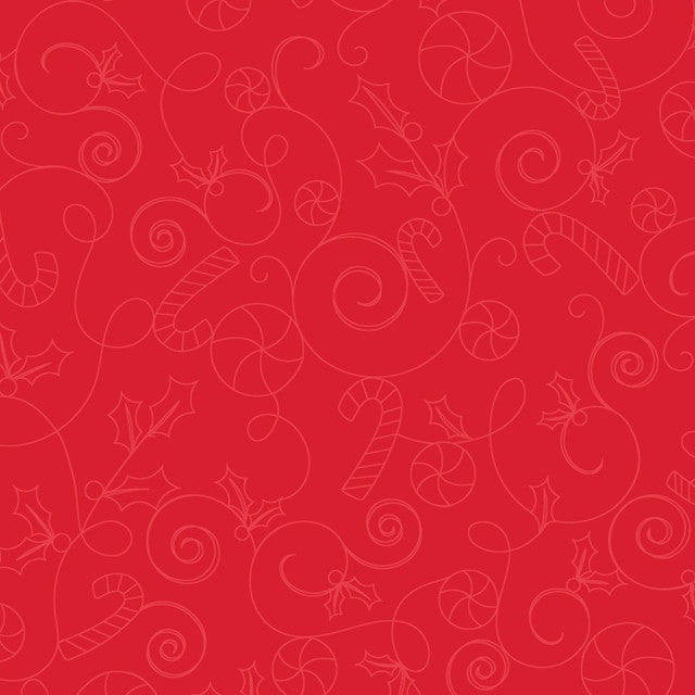 Maywood Studio Cup of Cheer Candy Scroll Red MAS10209-R