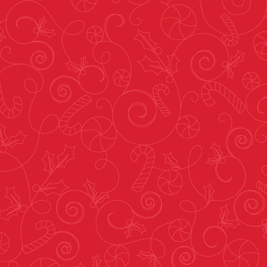 Maywood Studio Cup of Cheer Candy Scroll Red MAS10209-R