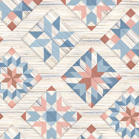 QT Fabrics Patchwork Pastures Patchwork Quilt Taupe