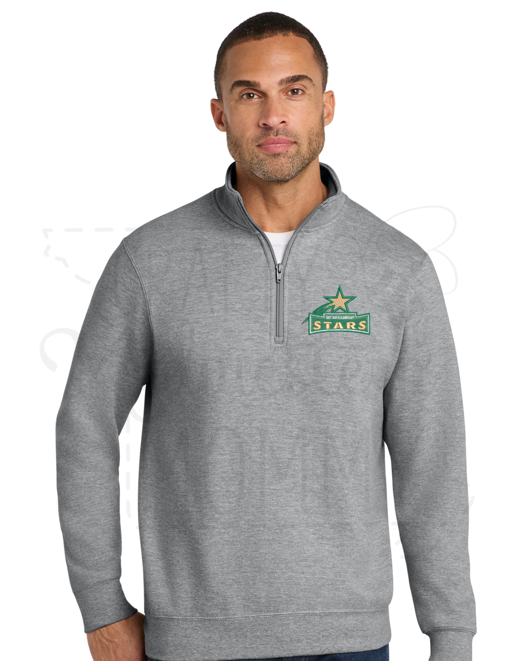 Troy South Elementary Stars Adult Embroidered Quarter Zip