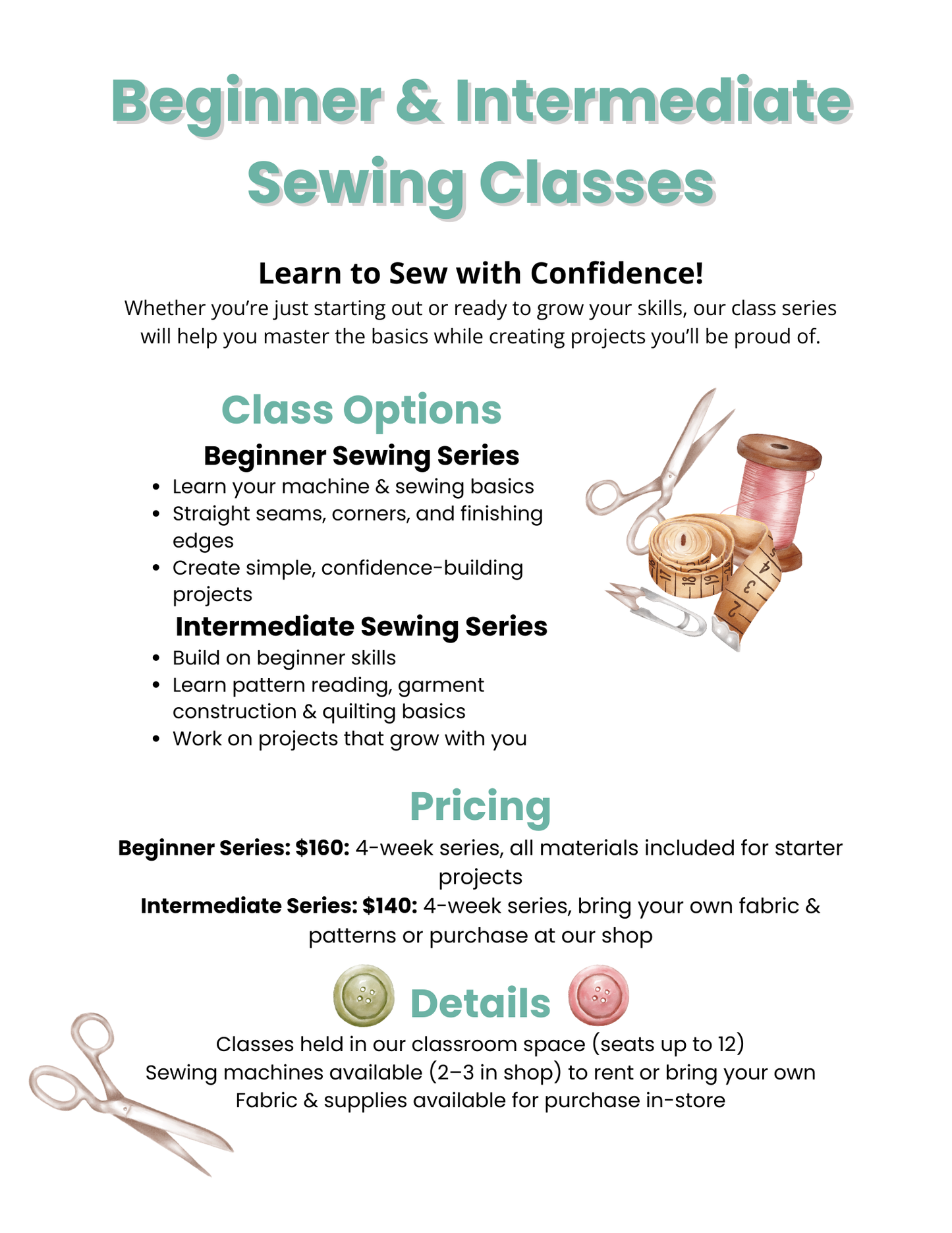 Sewing 101 Class