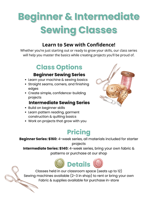 Sewing 101 Class