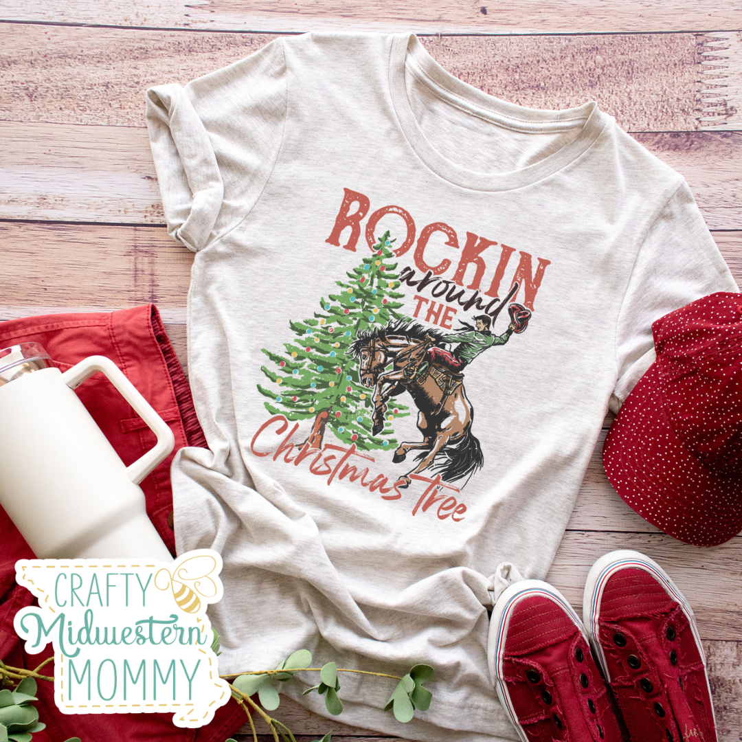 Rockin Around the Christmas Tree Cowboy Tee
