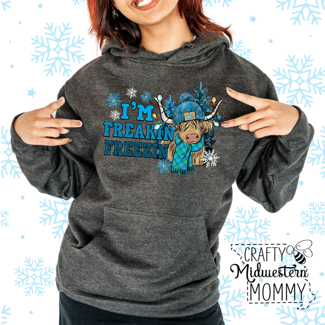 I'm Freakin Freezin Highland Cow Tee