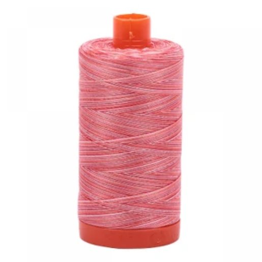 Aurifil Mako Cotton Thread 50wt/1422yd Spotted Pinks (Variegated) #4668