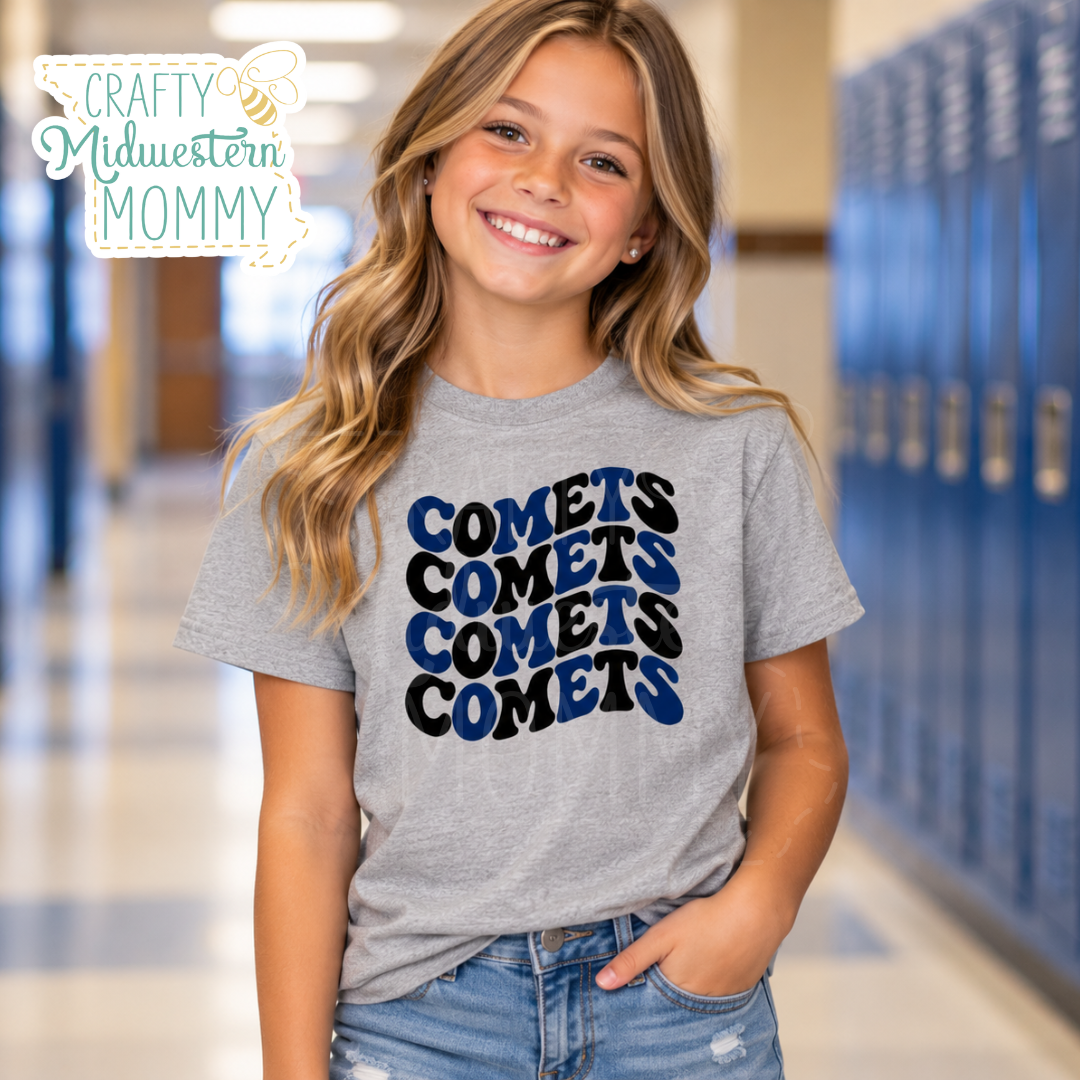William Cappel Elementary COMETS Wave T-Shirt