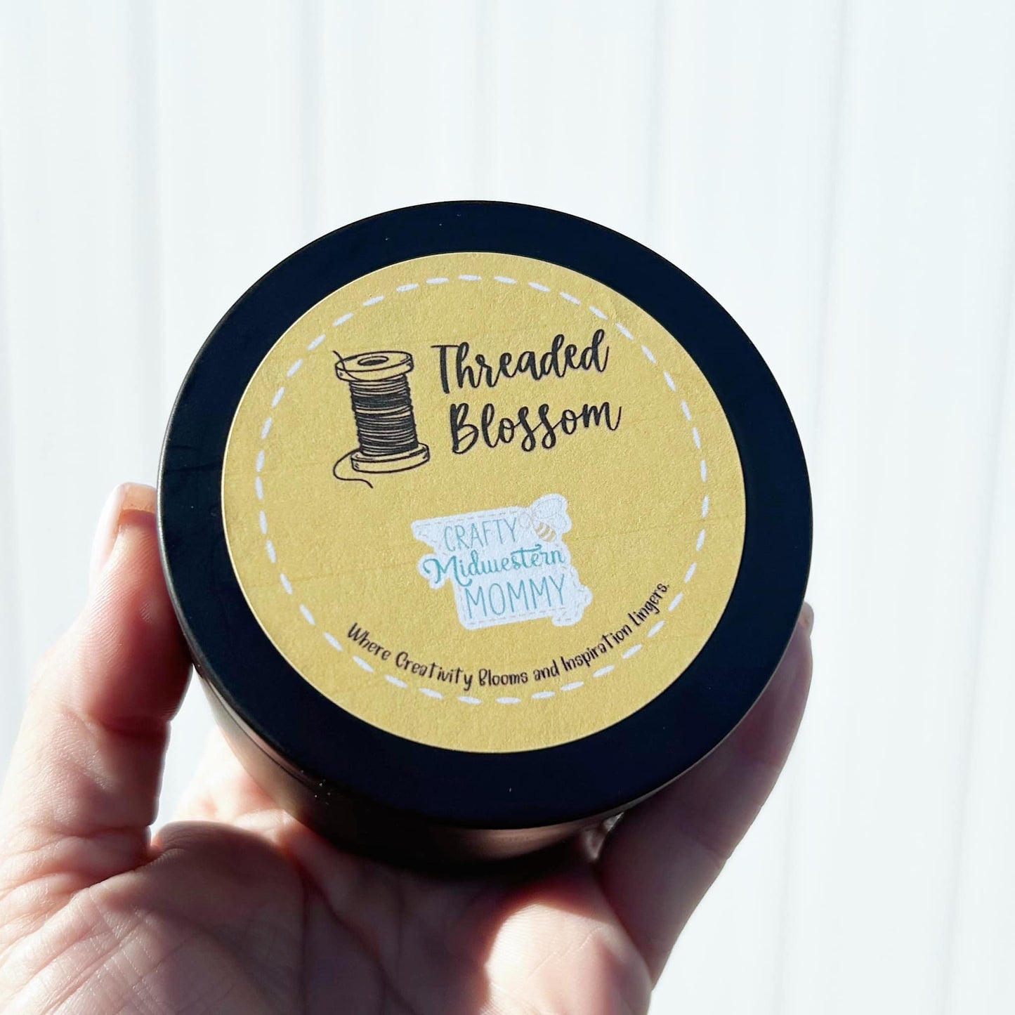 Threaded Blossom Tin Candle
