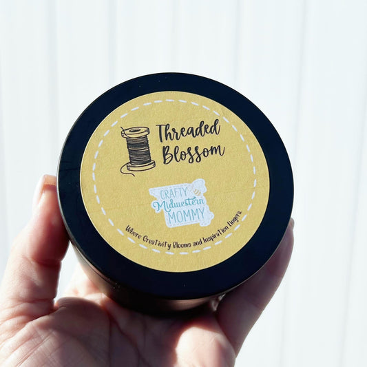 Threaded Blossom Tin Candle