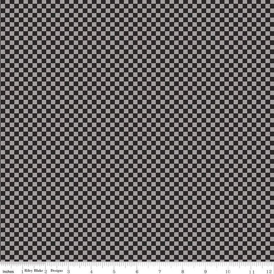 Riley Blake Check Please! 1/4" Tone-on-Tone Check Black