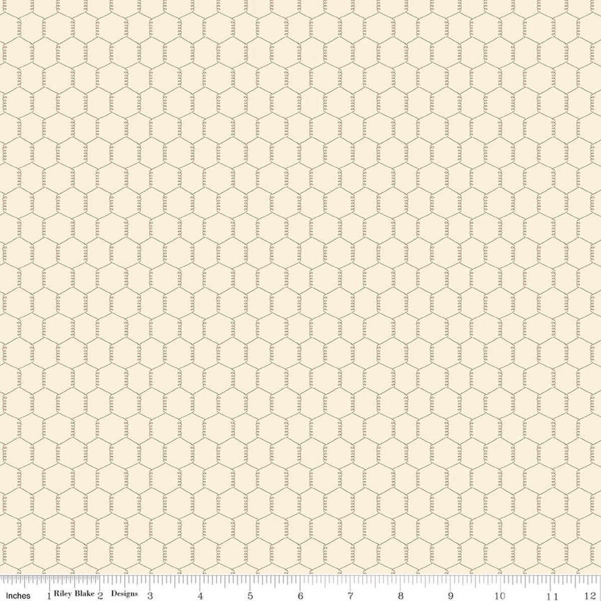 Riley Blake Lil' Farm Friends Chicken Wire Cream