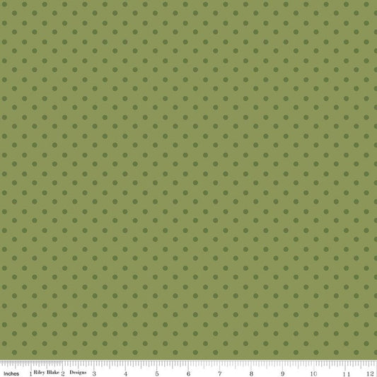 Riley Blake Sunshine & Dandelions Dots Green