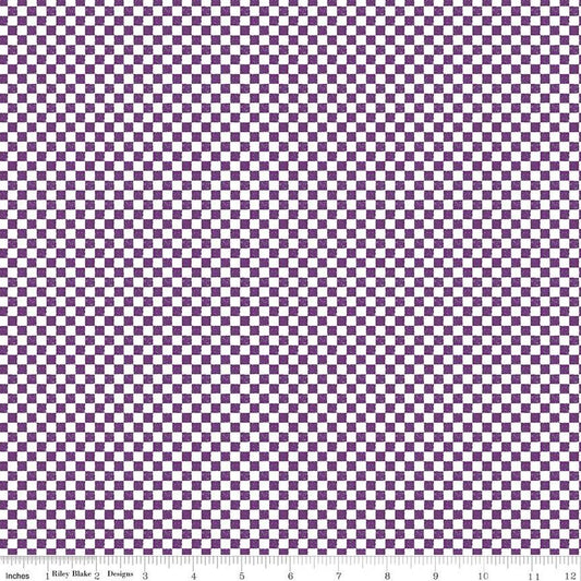 Riley Blake Check Please! 1/4" Check Eggplant