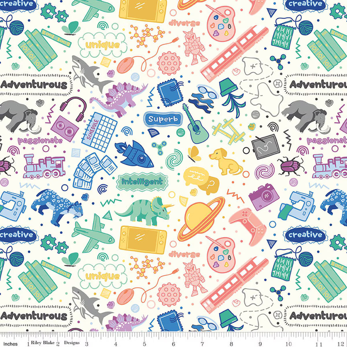 Riley Blake Celebrate Minds of All Kinds Iconography