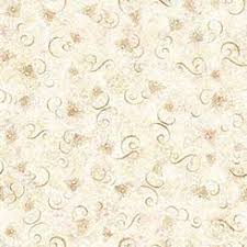 QT Fabrics Sunflower Serenade Bee & Scroll Tonal Oatmeal