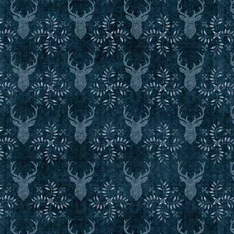 QT Fabrics Big Buck Ridge Lodge Bandanna Navy