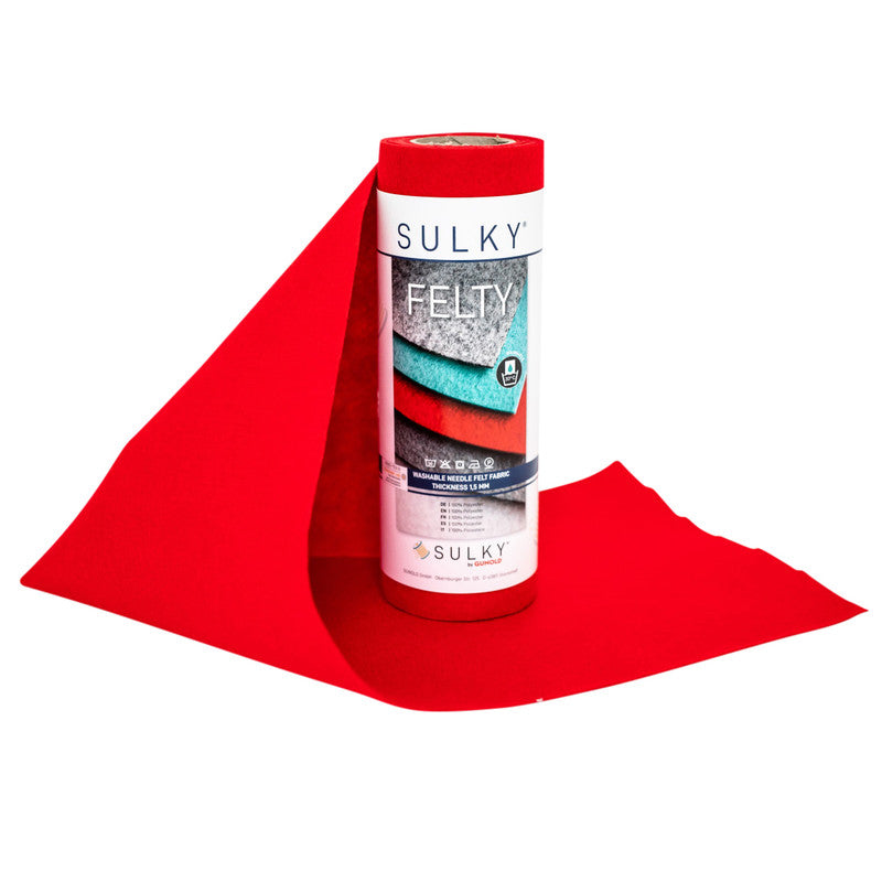 Sulky Felty Embroidery Felt - Red