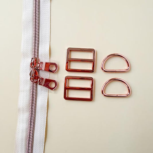 Riley Blake Minki Kim Backpack Hardware Kit Rose Gold