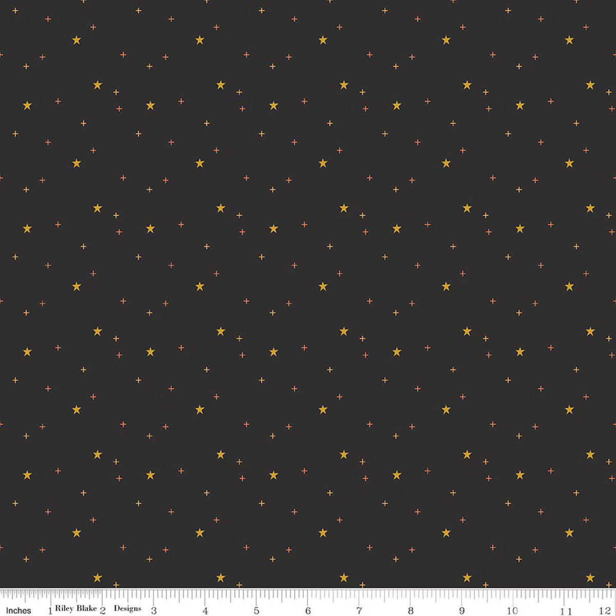 Riley Blake Sparkler Star Charcoal