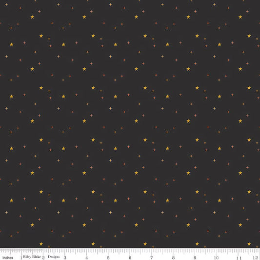 Riley Blake Sparkler Star Charcoal