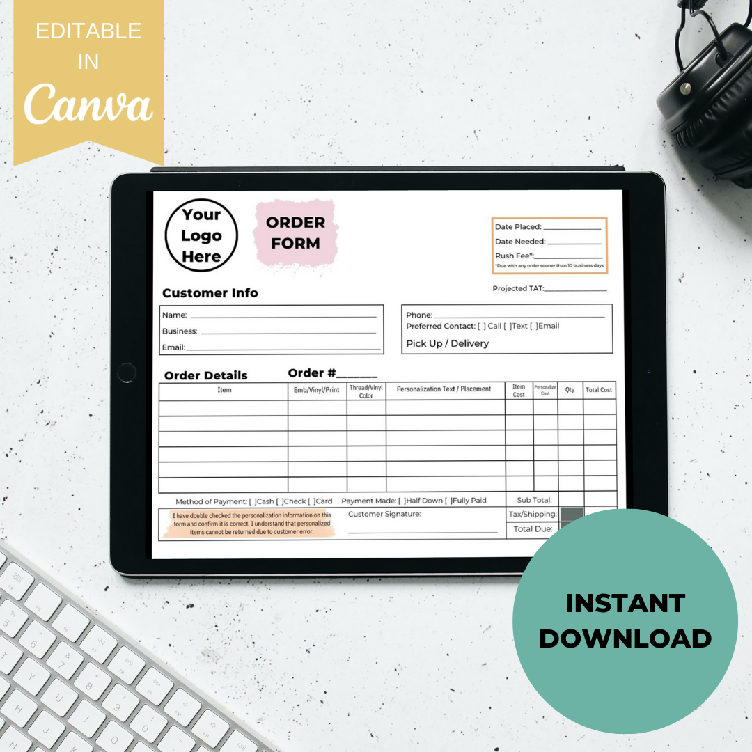 DIGITAL DOWNLOAD Order Form