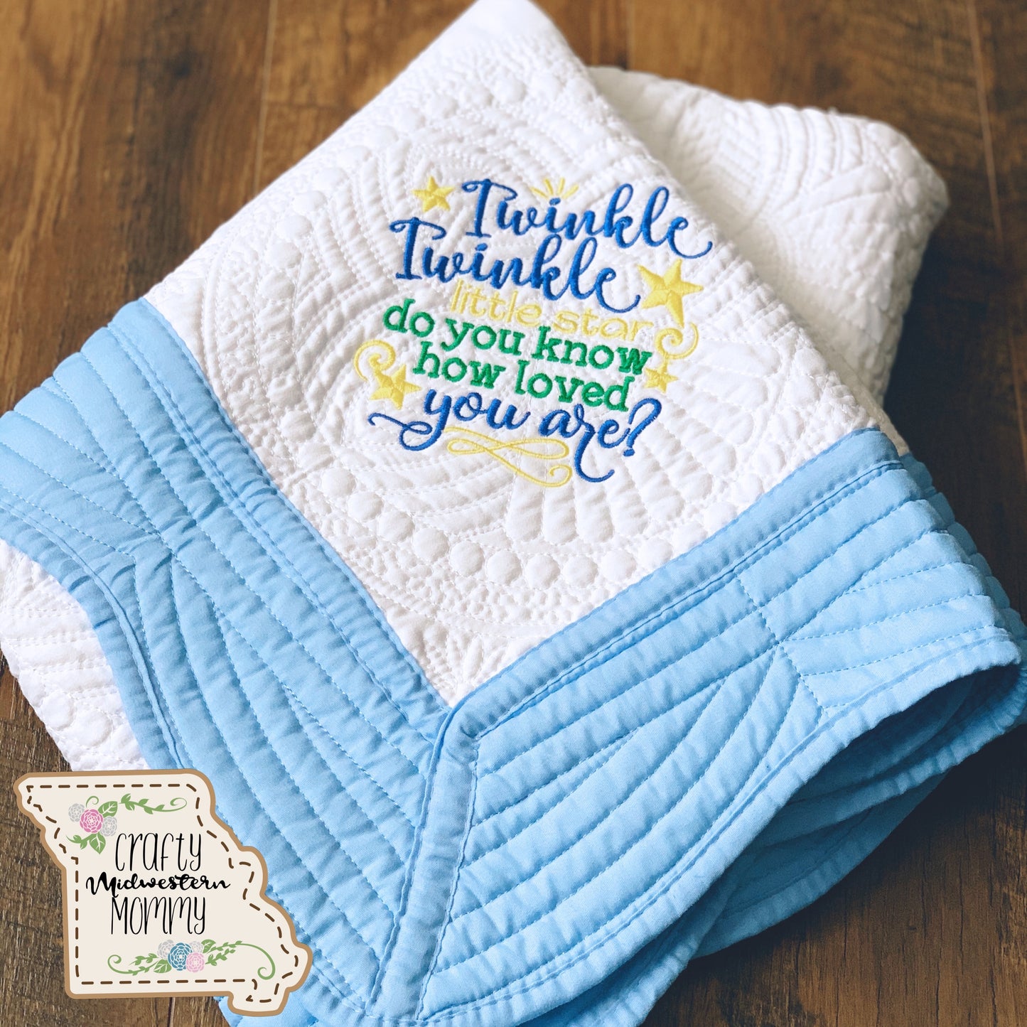 Embroidered Heirloom Quilt Blanket