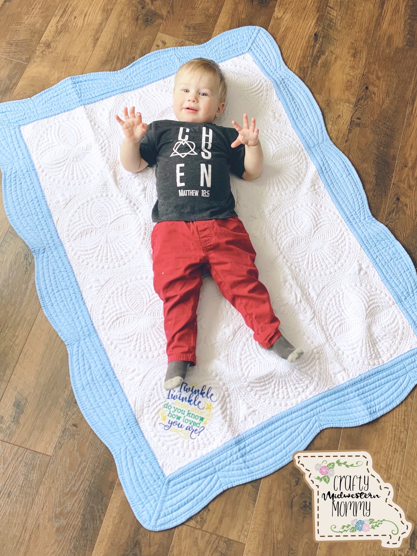 Embroidered Heirloom Quilt Blanket