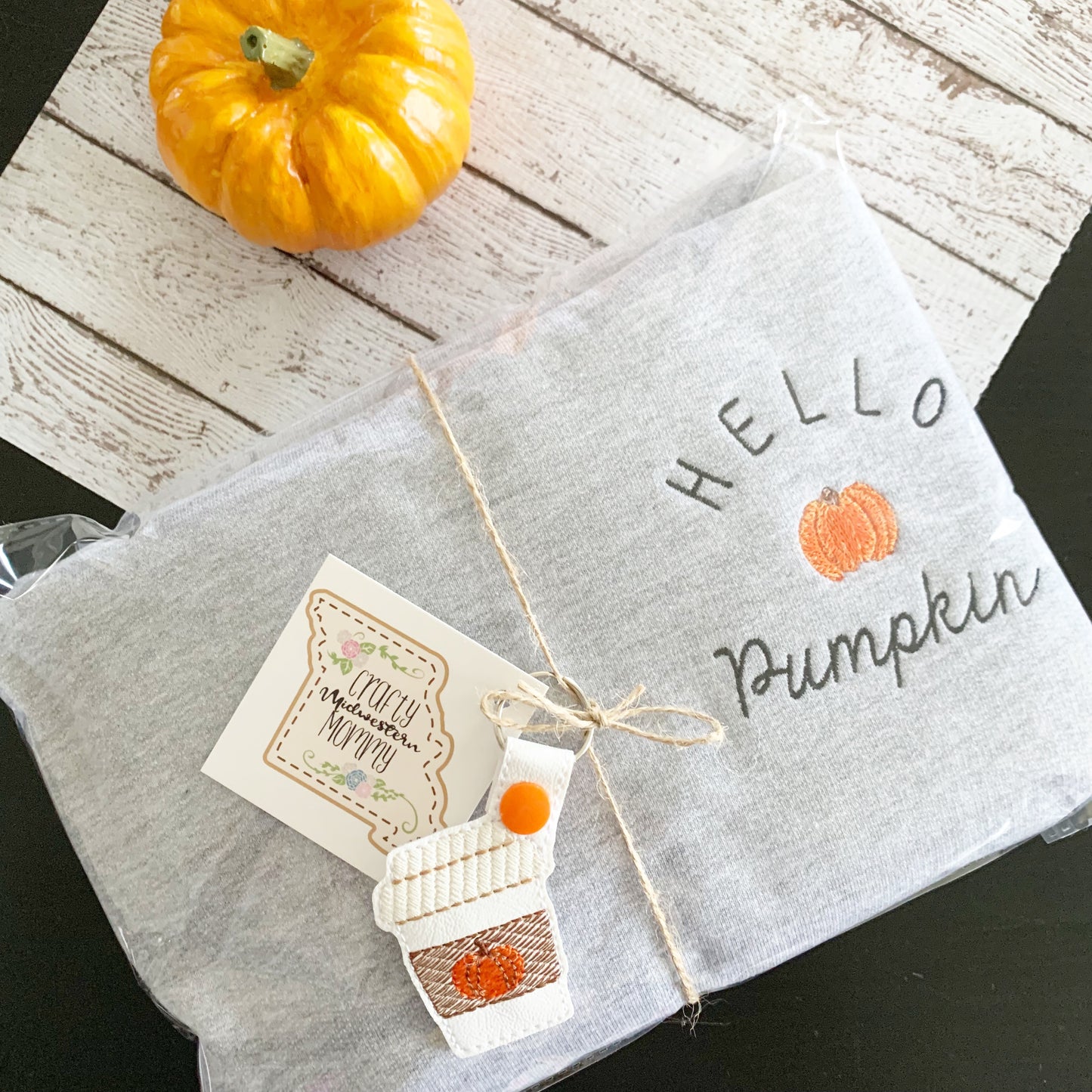 Hello Pumpkin Adult Embroidered Sweatshirt