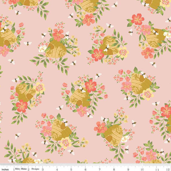 Riley Blake Honeycomb Hill Main Blush